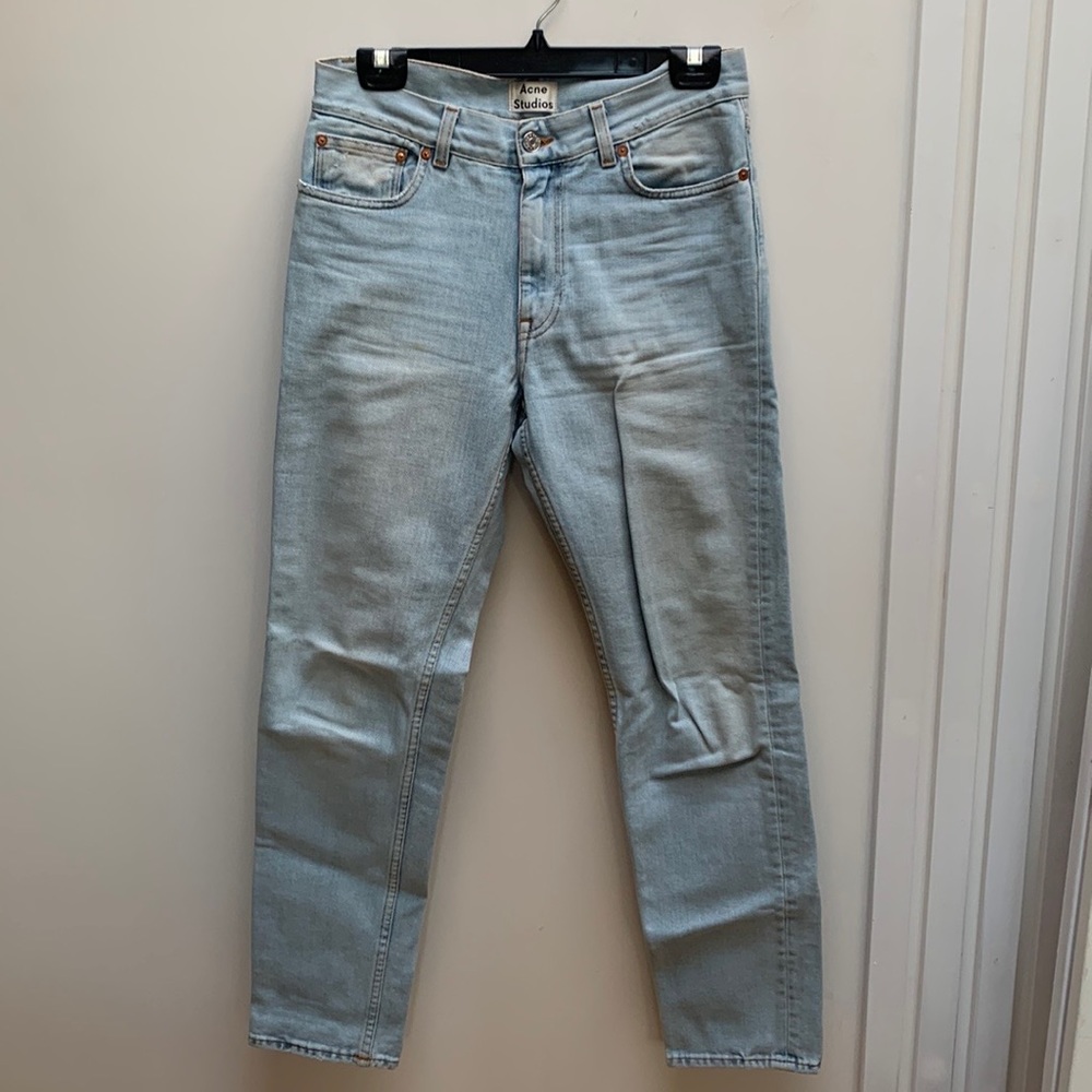 Acne studios straight leg light wash jeans size 26